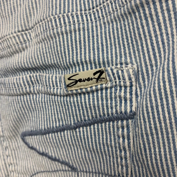 Seven7 blue/white striped shorts size 14 - Picture 3 of 10